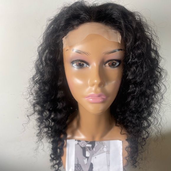 💫 100% HUMAN HAIR 22” DEEP BRAZILIAN WAVY LACE FRONT 4 x 4 FRONT PART WIG - Picture 7 of 15